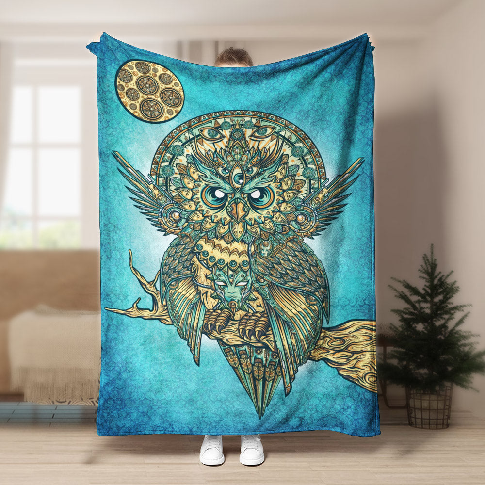 Owl CLP190827 Sherpa Fleece Blanket