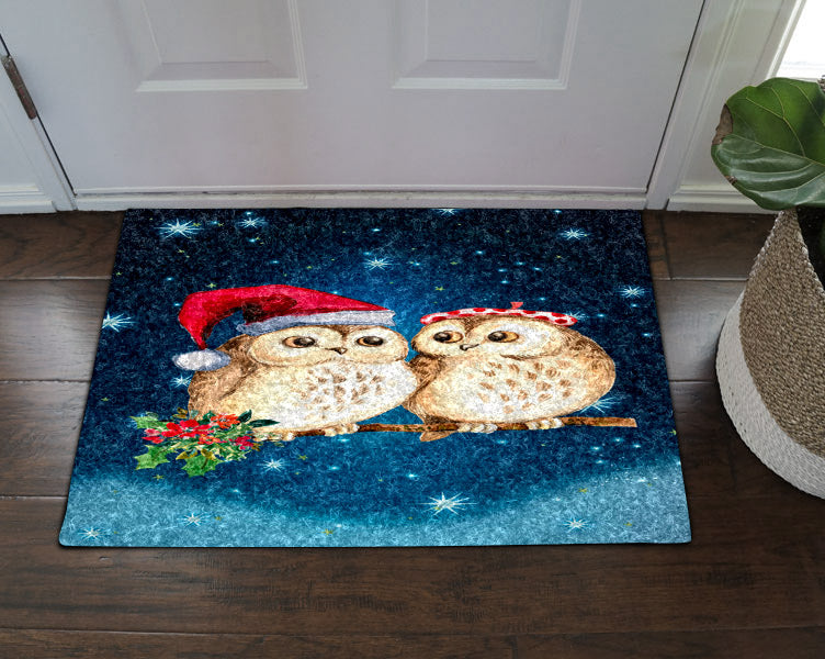Owl Christmas HN080927MDD Non-slip Door mats