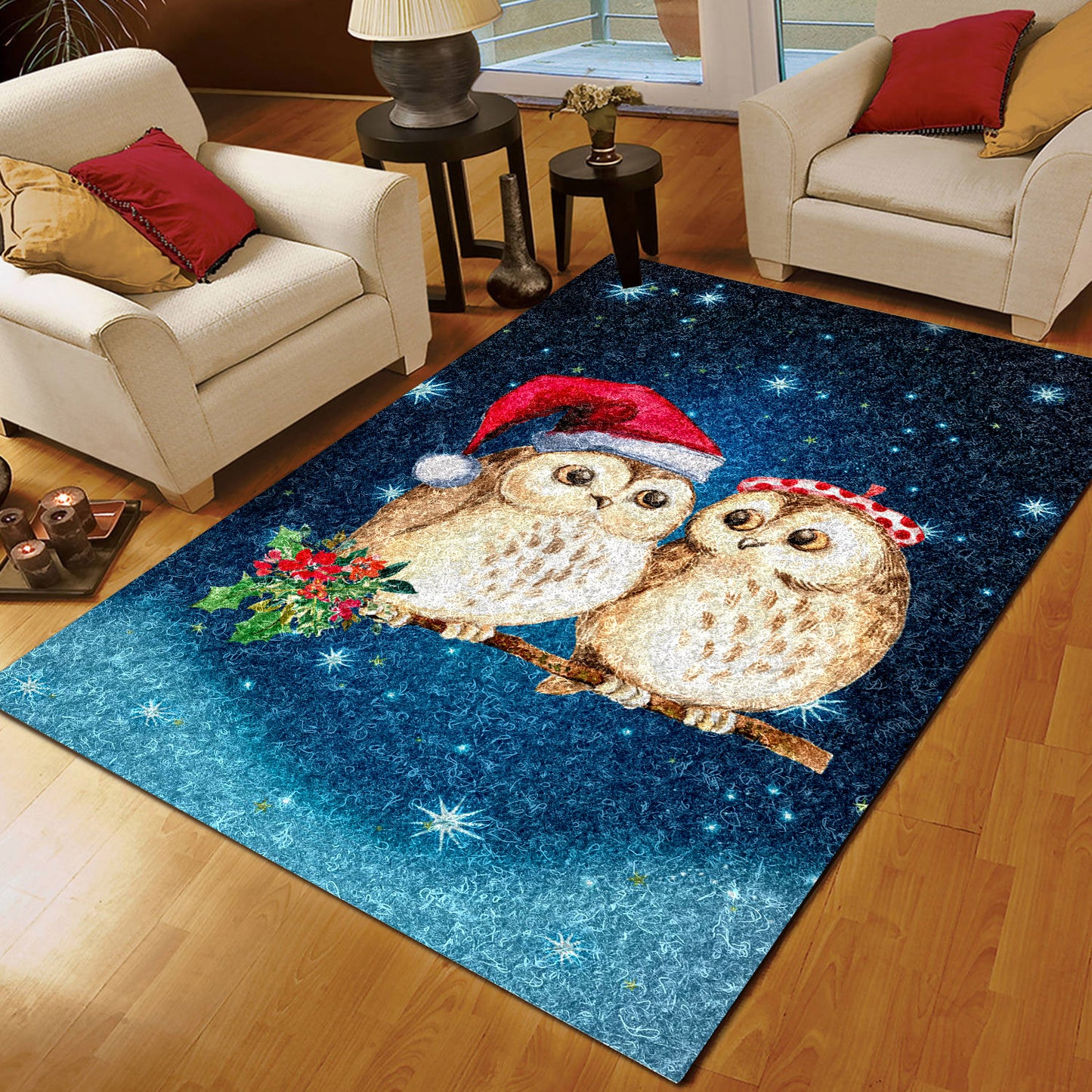 Owl Christmas HN080989R Rug