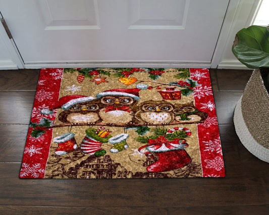 Owl Christmas HN14100154D Non-slip Door mats