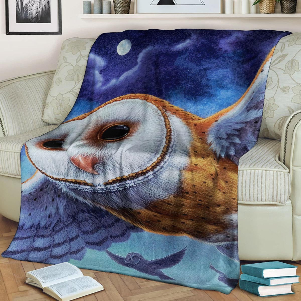 Owl DD220838F Sherpa Fleece Blanket