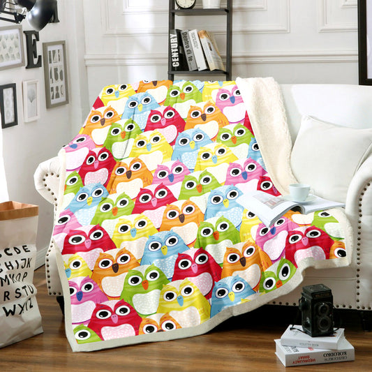 Owl NN1409096TT Sherpa Fleece Blanket