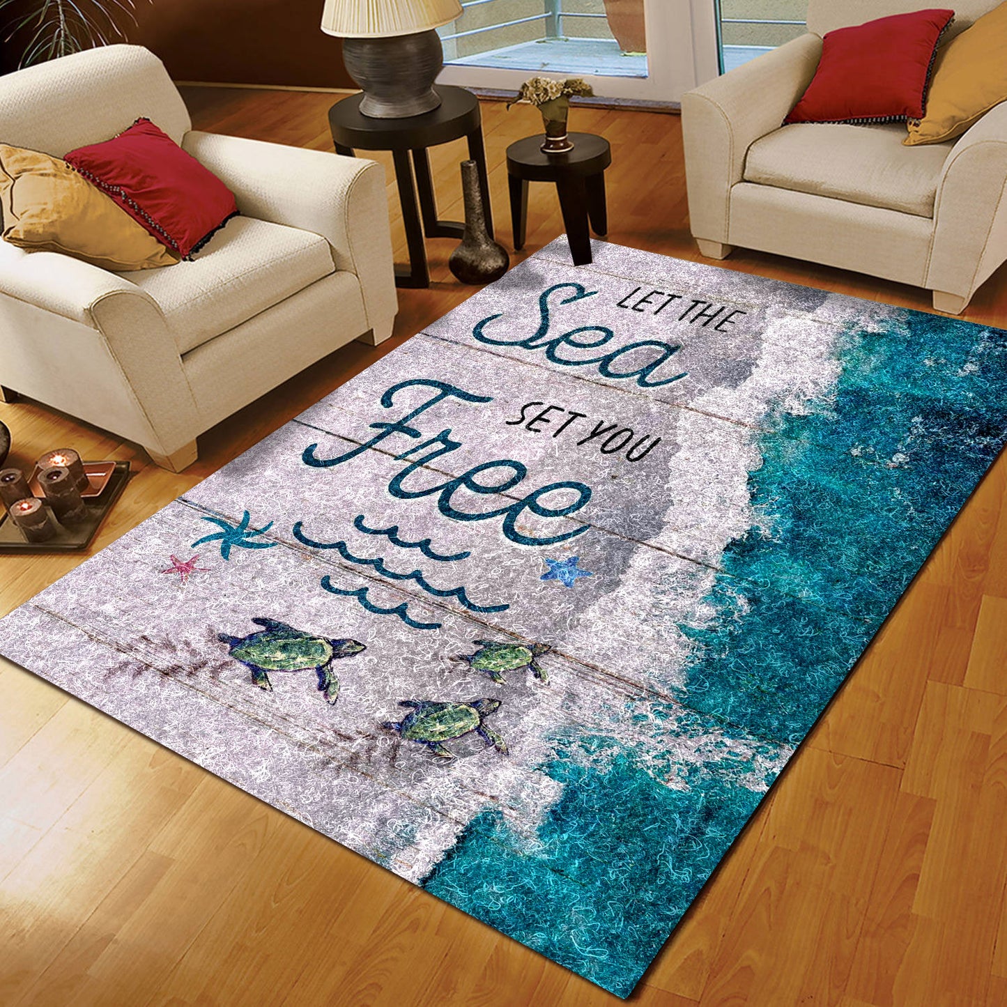 PP Area Rug Turtle Let The Sea CLA1910006R Rug