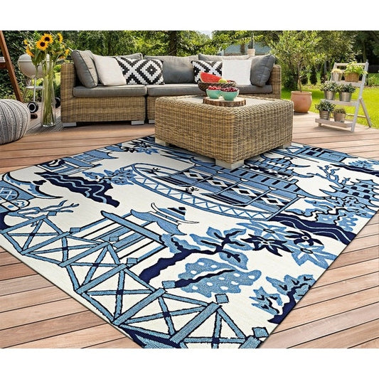 Pagoda Blue Ivory CLA1110125R Rug
