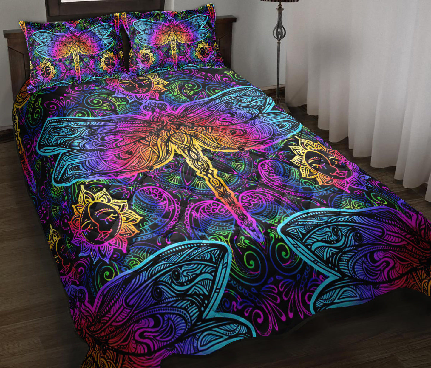 Paisley Dragonfly Quilt Bedding Set ND270906