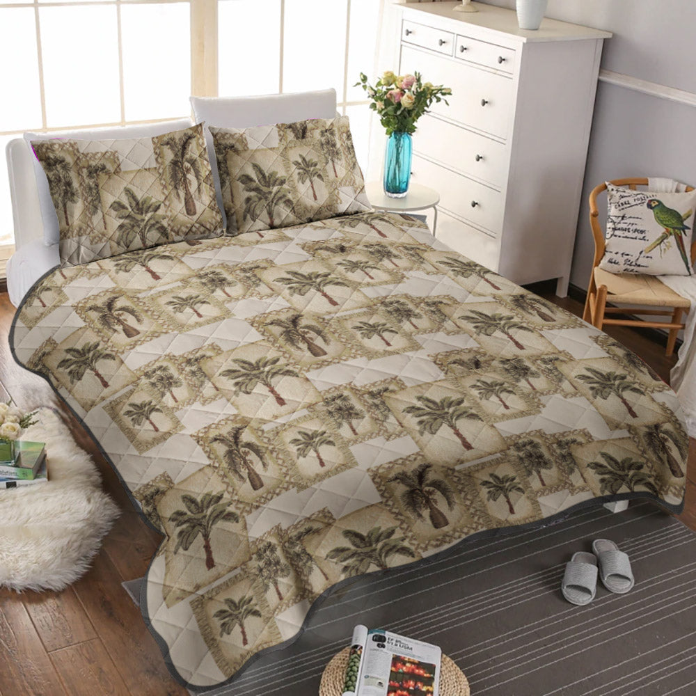 Palm Tree CLM1510132B Quilt Bedding Set
