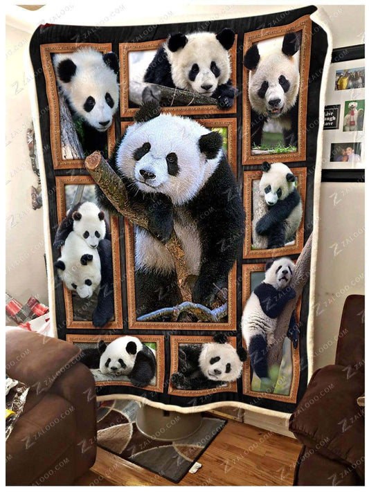 Panda CL240873MD Sherpa Fleece Blanket