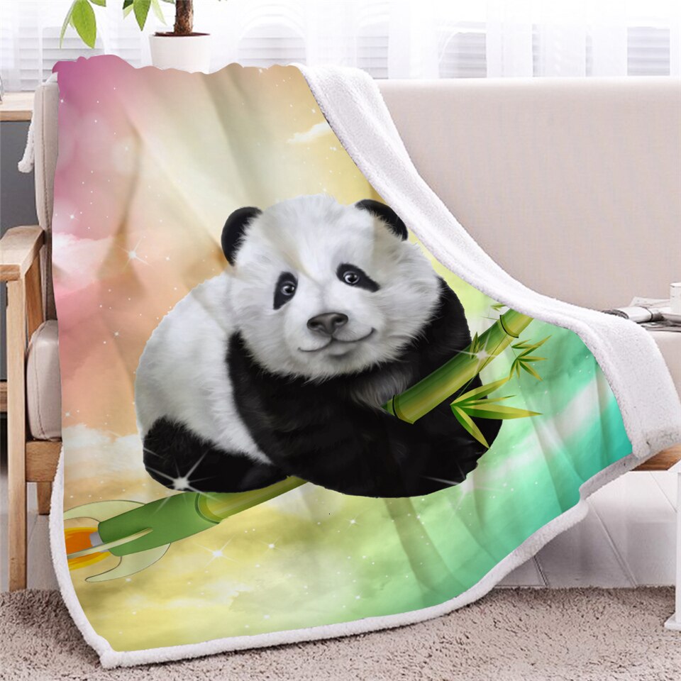Panda CLP3010206TT Sherpa Fleece Blanket