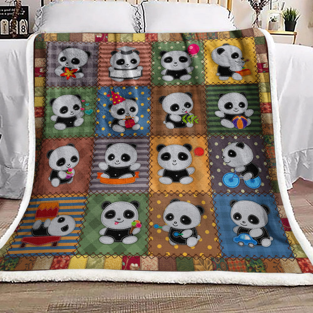 Panda NT3009179F Sherpa Fleece Blanket