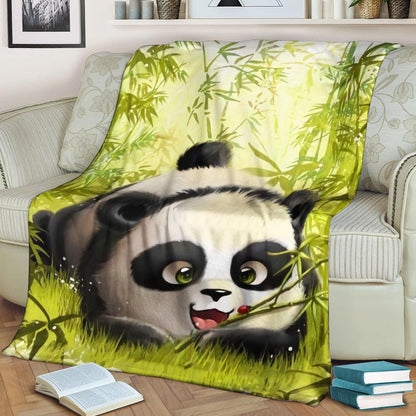 Panda VD161049F Sherpa Fleece Blanket