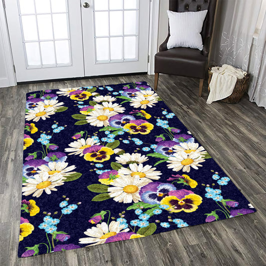 Pansy Pattern Print Design CLA1910628R Rug