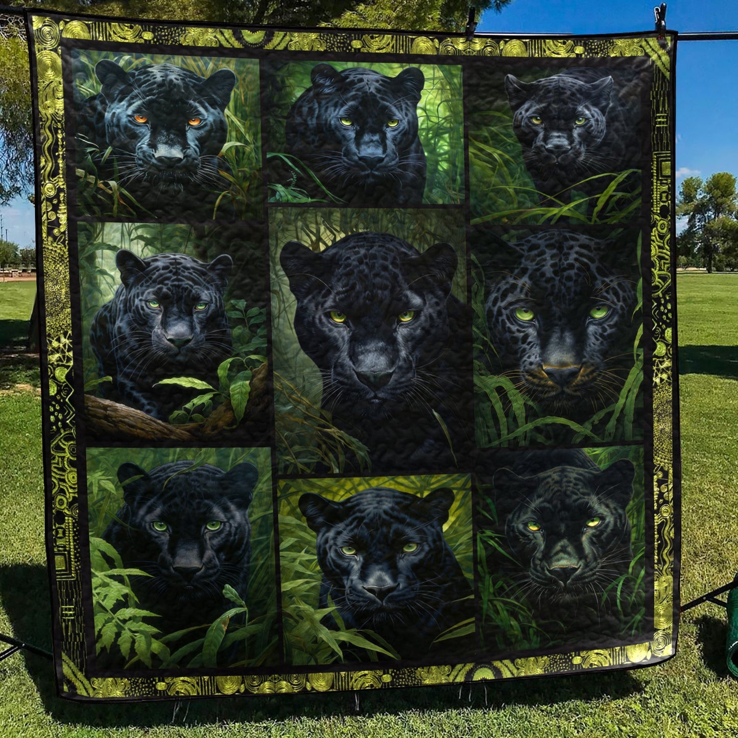 Panther YH3110909 Art Quilt