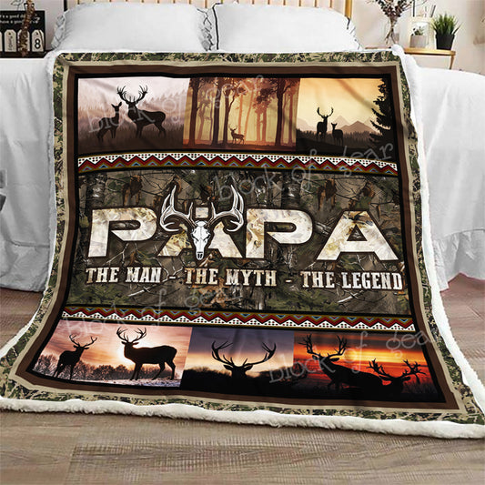 Papa Hunting CL301208MDF Sherpa Fleece Blanket