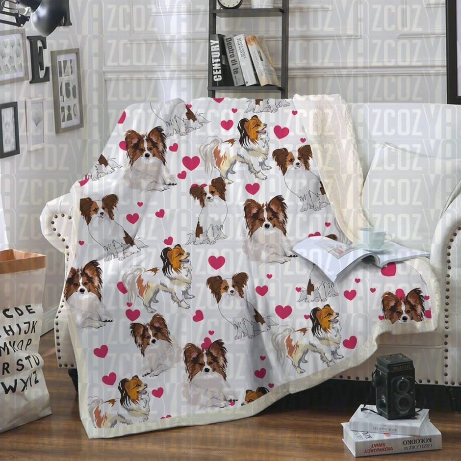 Papillon CL21110662MDF Sherpa Fleece Blanket