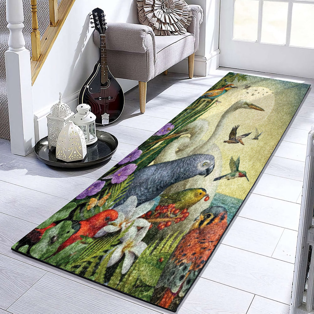 Parrot Hummingbird Stork DV1910024RU Runner Rug