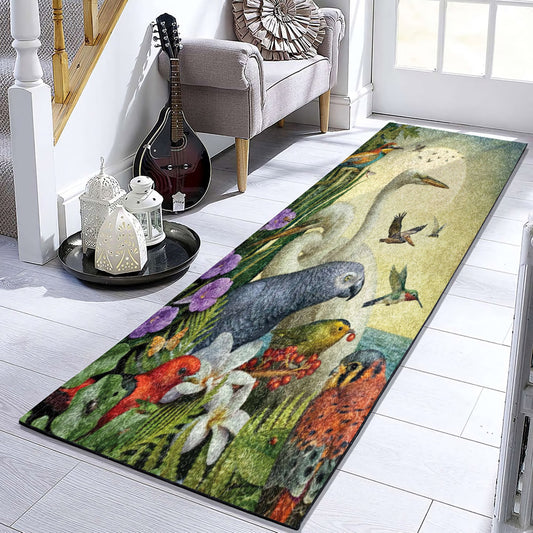 Parrot Hummingbird Stork DV1910024RU Runner Rug