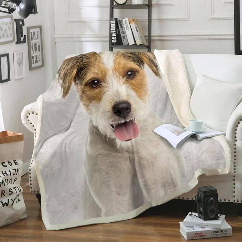 Parson Russell Terrier CL02120837MDF Sherpa Fleece Blanket