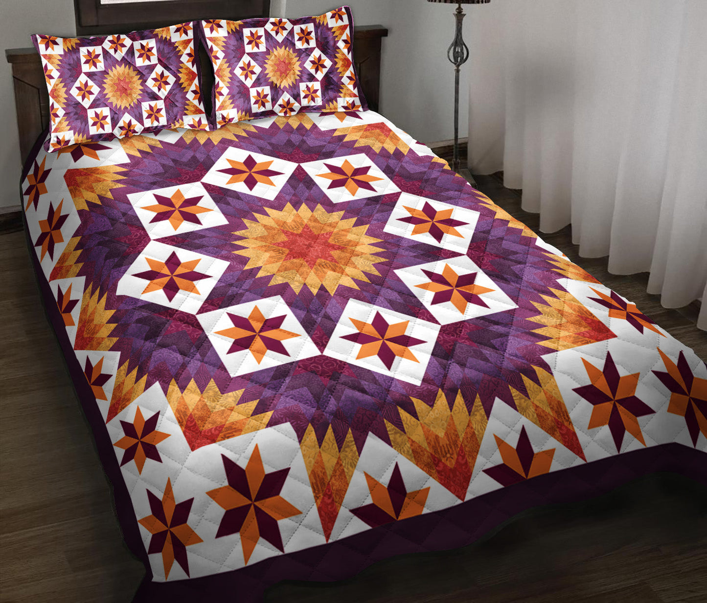 Patchwork Star Quilt Bed Sheet TN300505DQBS