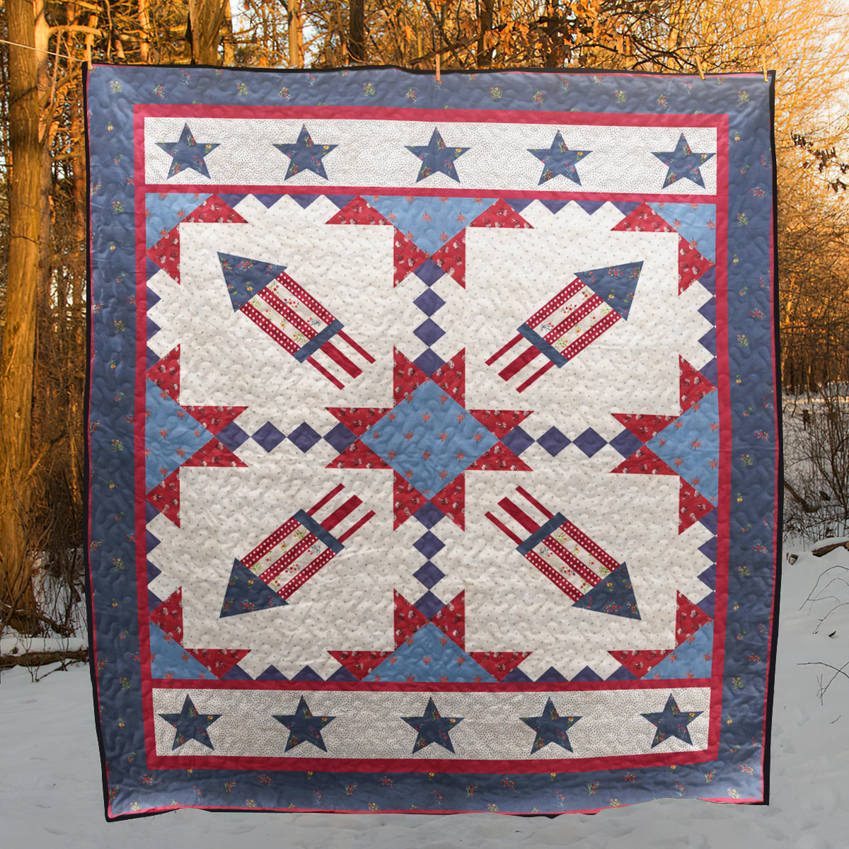 Patriotic Quilt Blanket MT140605D