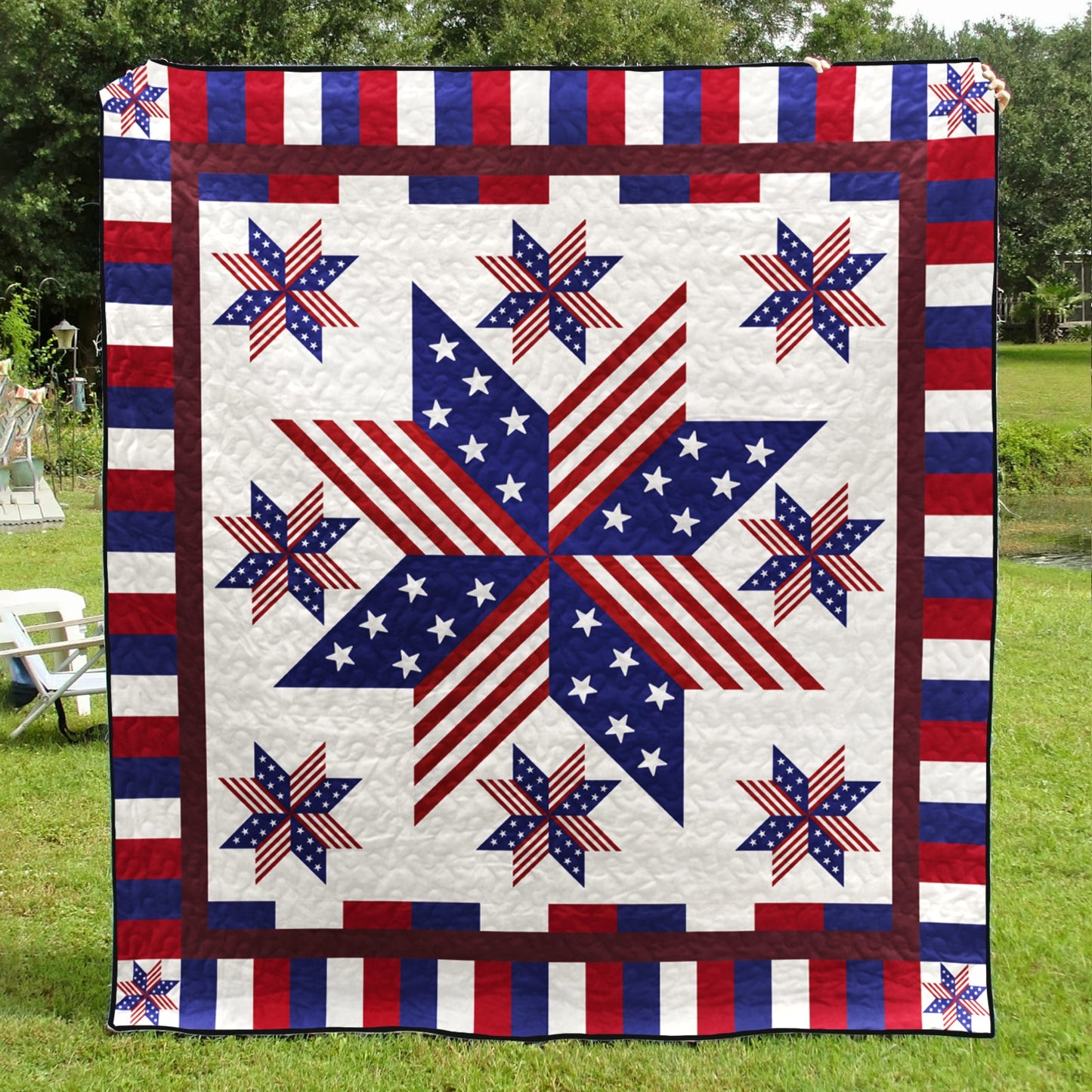 Patriotic Quilt Blanket MT080611D