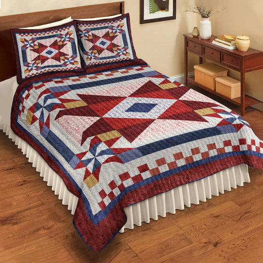 Patriotic Quilt Bedding Set MT070610DQBS