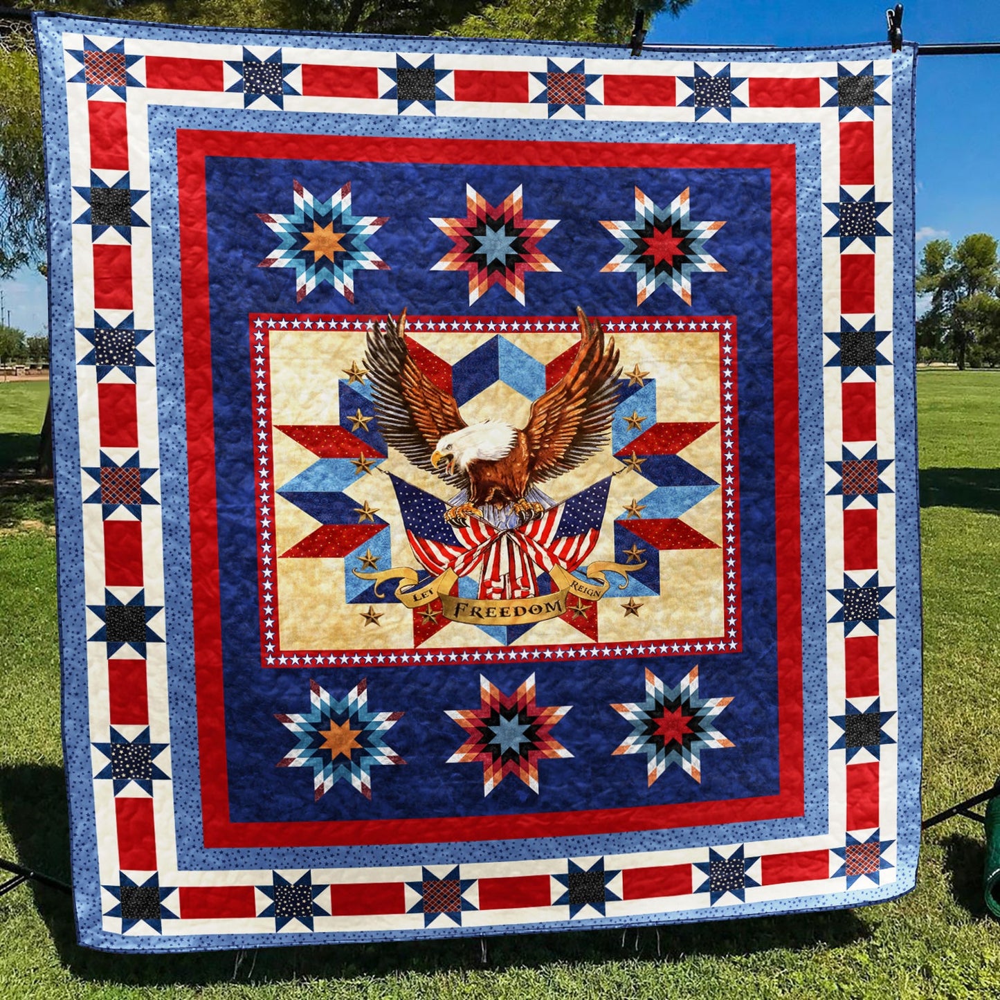 Patriotic American Eagle Quilt Blanket TL080603Y