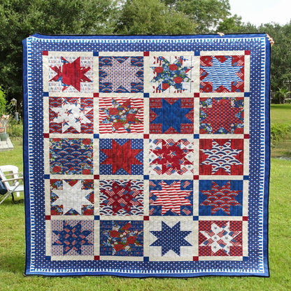 Patriotic Quilt Blanket HN090601M