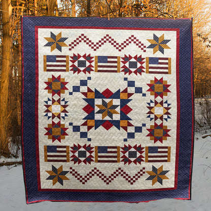 Patriotic Quilt Blanket HN110604M