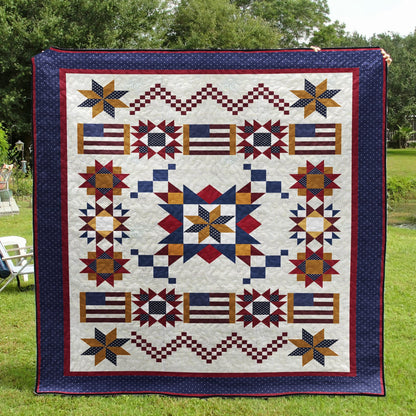 Patriotic Quilt Blanket HN110604M