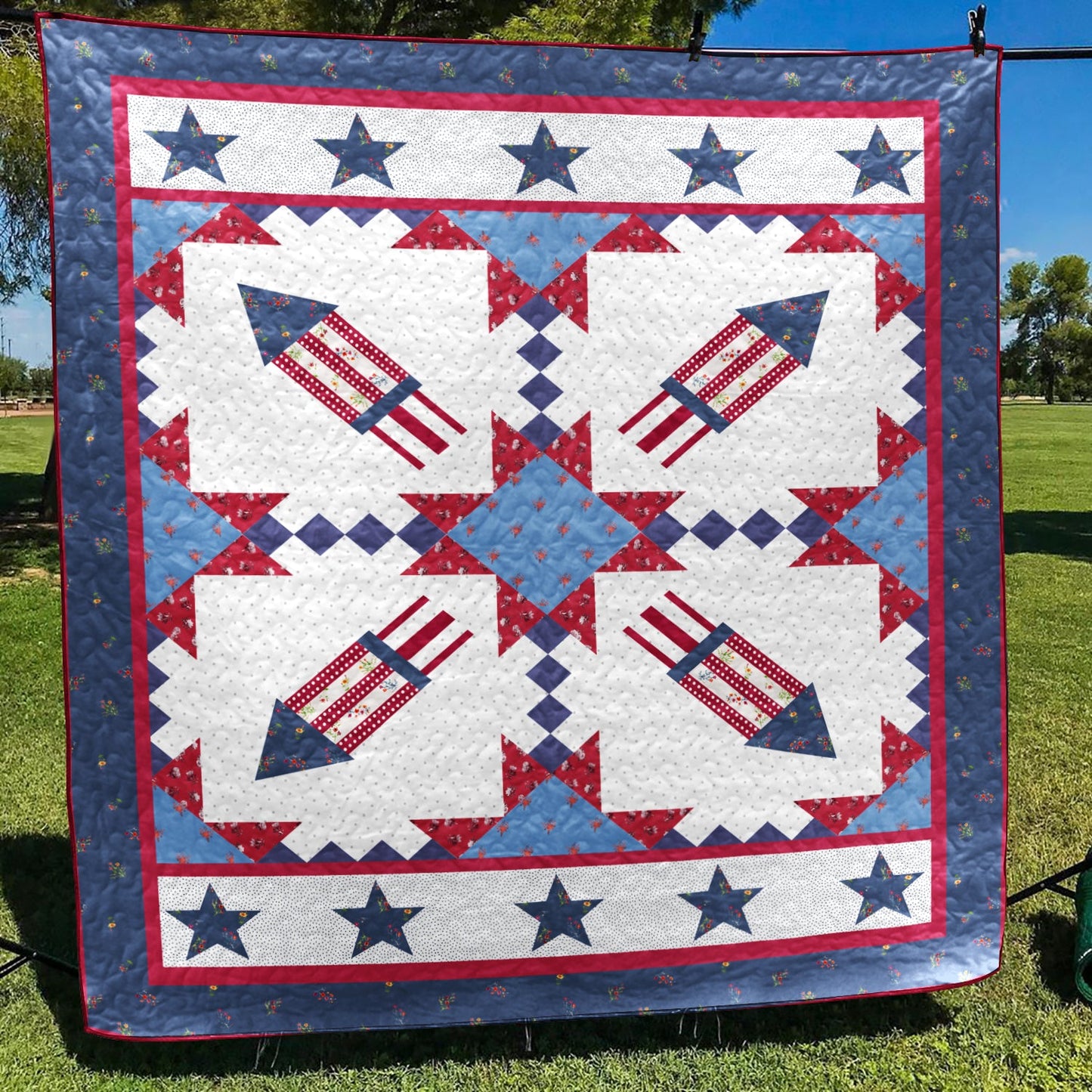 Patriotic Quilt Blanket MT140605D