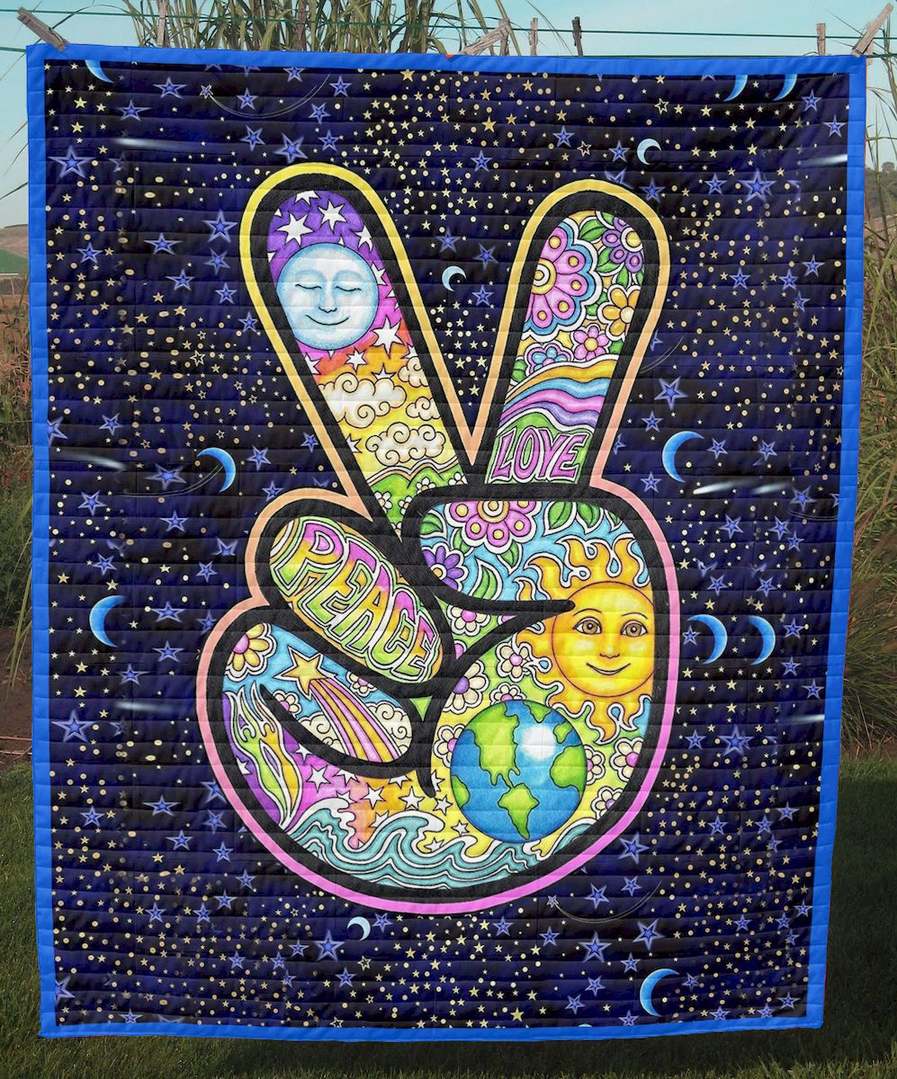 Peace On Planet CLT180661 Quilt Blanket