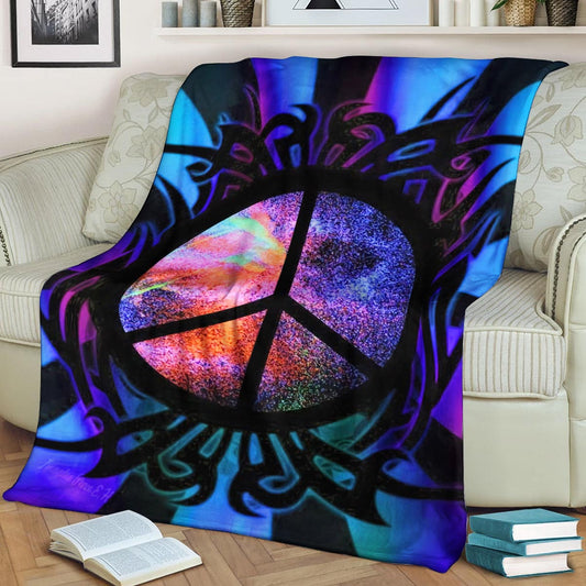 Peace BL270838F Sherpa Fleece Blanket