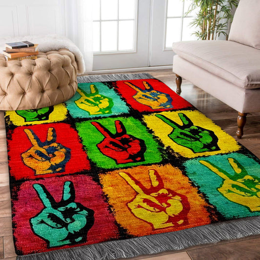Peace Finger BT260826O Decorative Floor-cloth