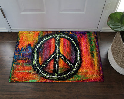 Peace Sign DD011051D Non-slip Door mats