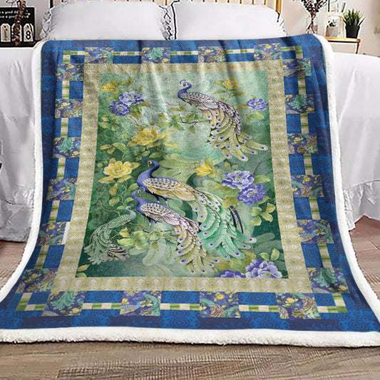 PeacockCL24100229MDF Sherpa Fleece Blanket
