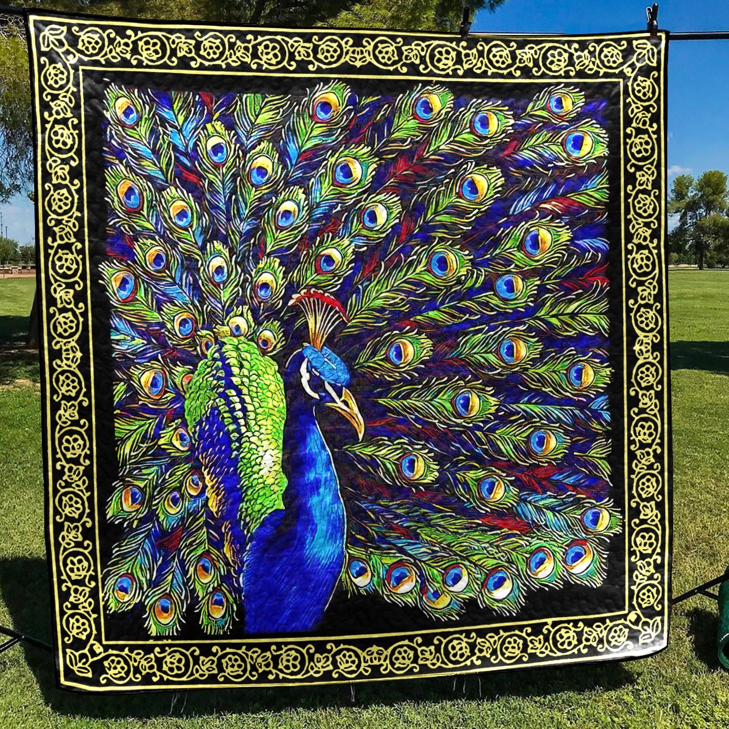 Peacock CLA0711587Q Quilt Blanket