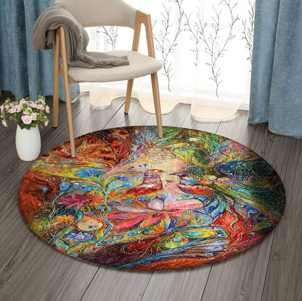 Peacock DV1610201RR Round Area Rug