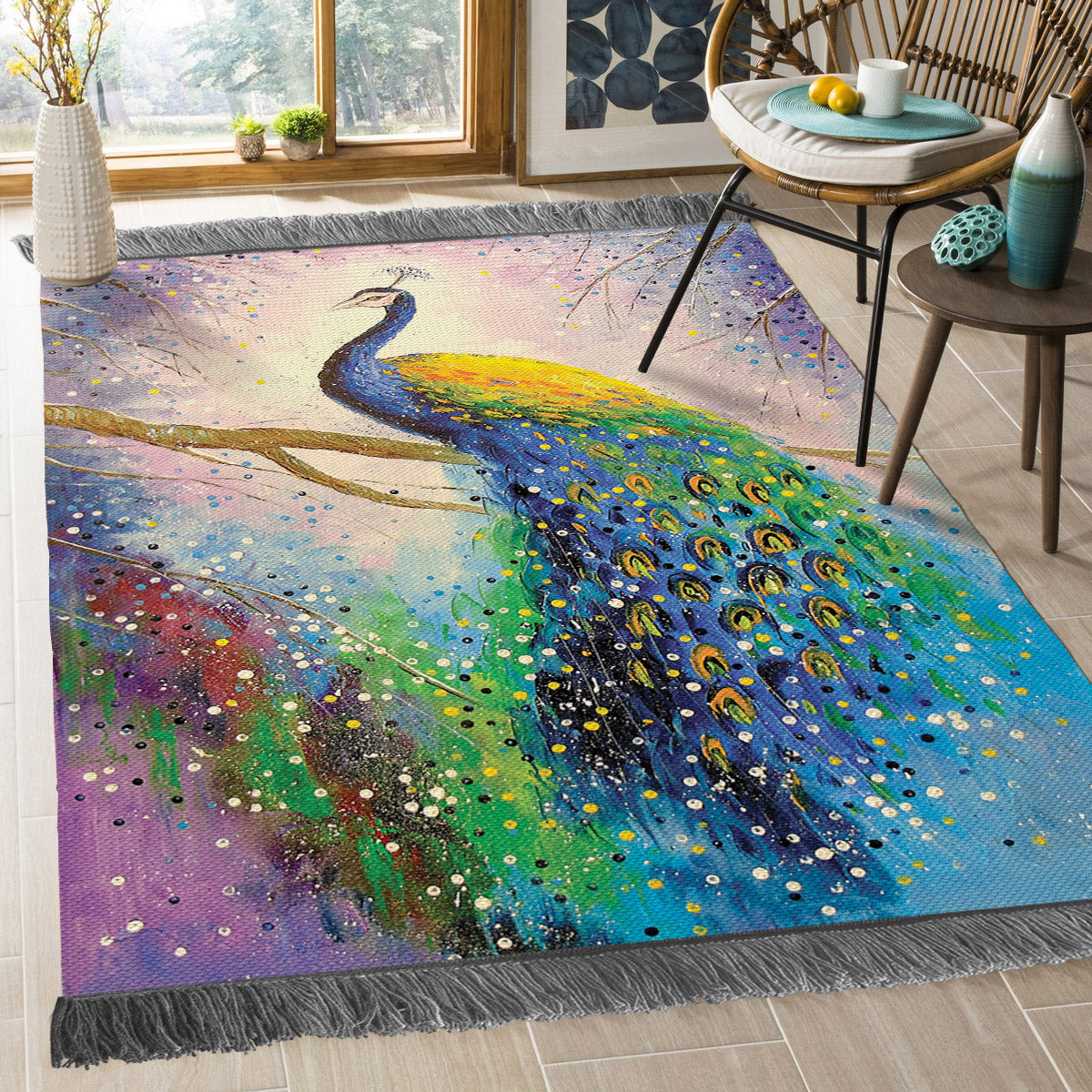 Peacock DV2210181O Decorative Floor-cloth