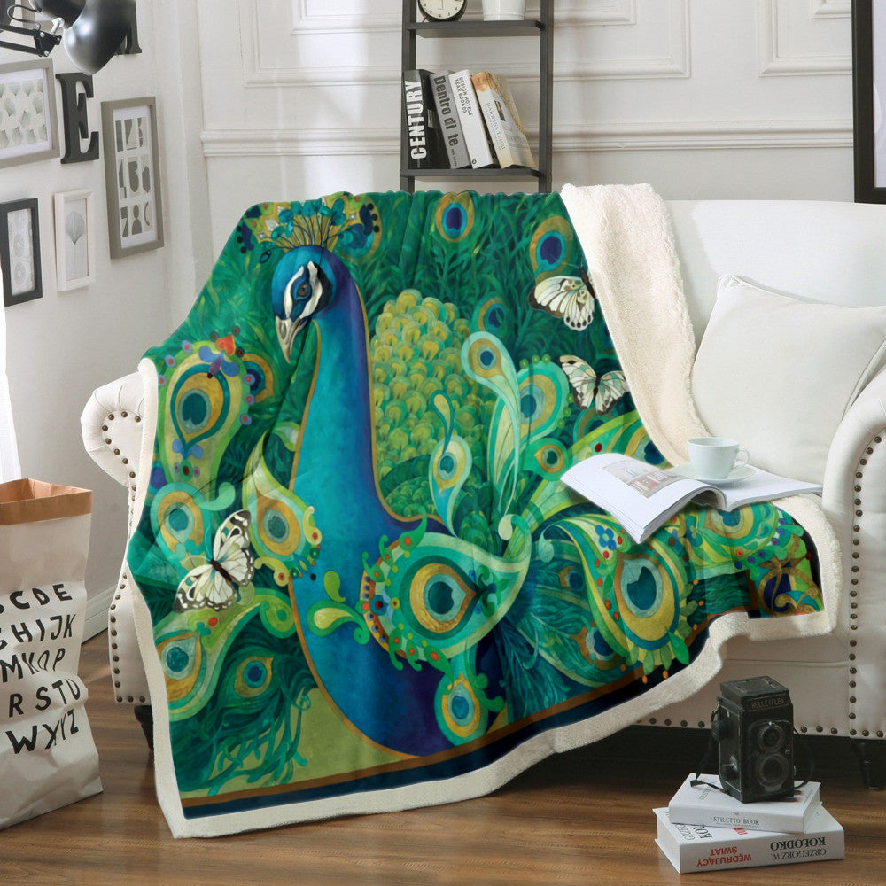 Peacock NN1510135TT Sherpa Fleece Blanket