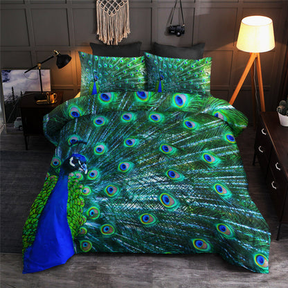 Peacock Print Colorful CLA22100927B Bedding Sets