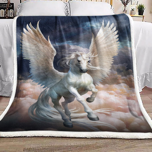 Pegasus Horse NP2410179F Sherpa Fleece Blanket