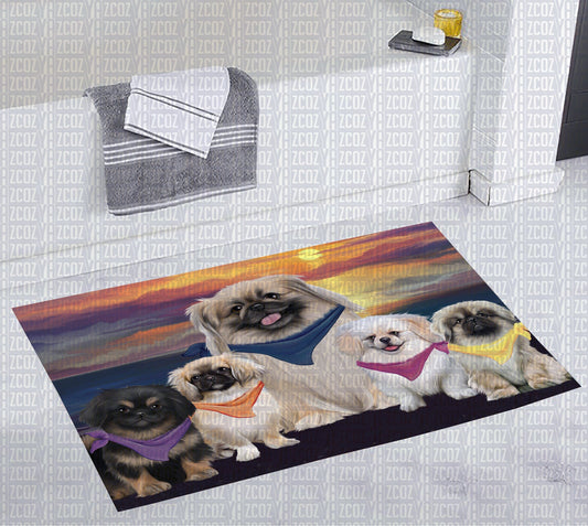 Pekingese Sunset Beach CL20111313MDD Non-slip Door mats