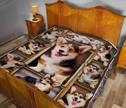 Pembroke Welsh Corgi CLM1511347 Quilt Blanket