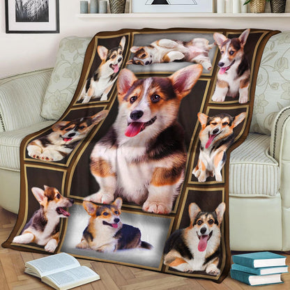 Pembroke Welsh Puppy CLA21101008F Sherpa Fleece Blanket