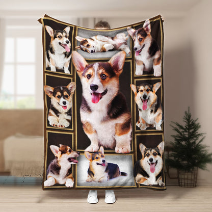 Pembroke Welsh Puppy CLA21101008F Sherpa Fleece Blanket