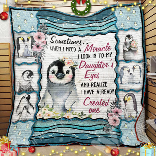 Penguin Daughter CL15100274MDQ Quilt Blanket