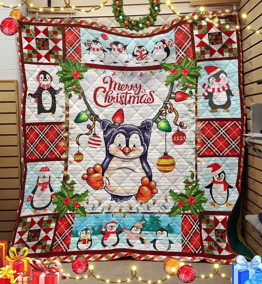 Penguin Christmas HM251007D Quilt Blanket