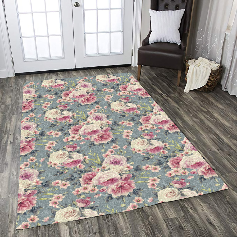 Peony Pattern Print Design CLA1910647R Rug