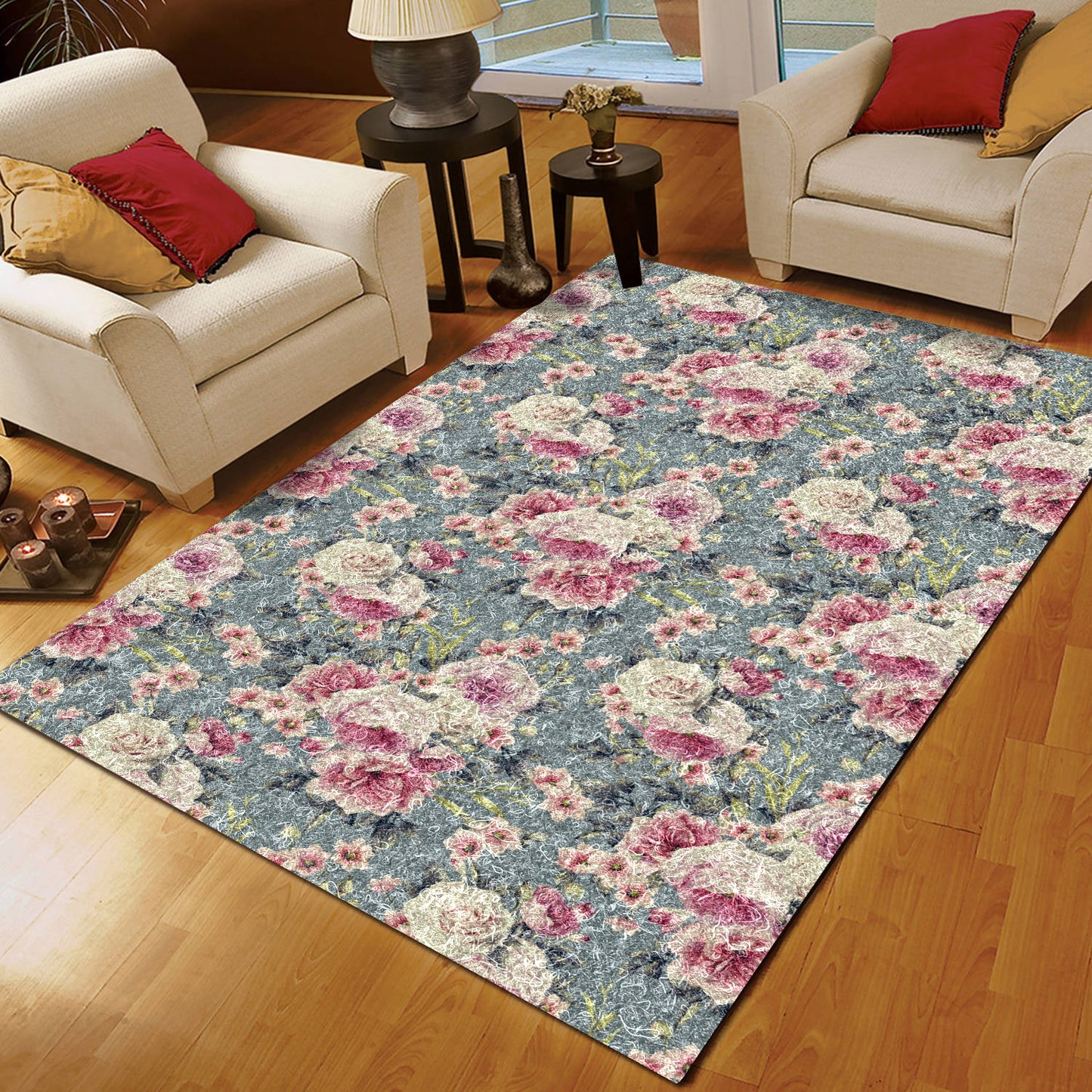 Peony Pattern Print Design CLA1910647R Rug