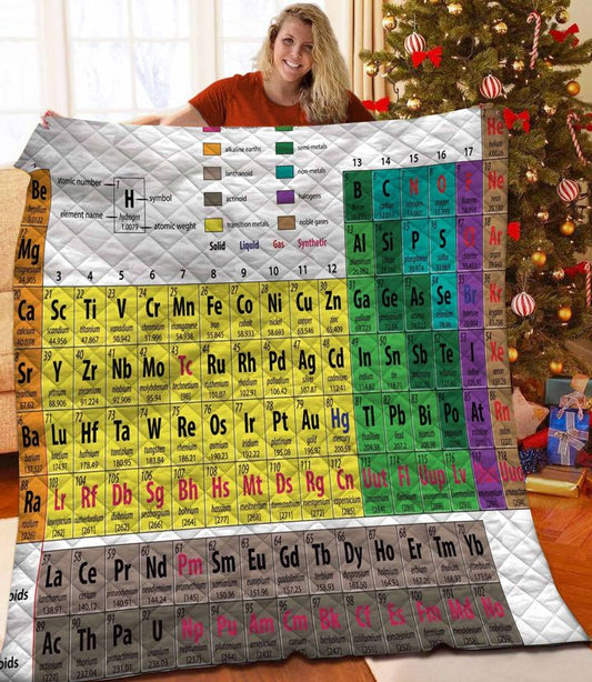 Periodic Table CLA05122180Q Quilt Blanket